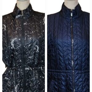 NWOT Chico's Zenergy Navy/Navy Celestial Print Reversible Vest Size 12/14 (2)